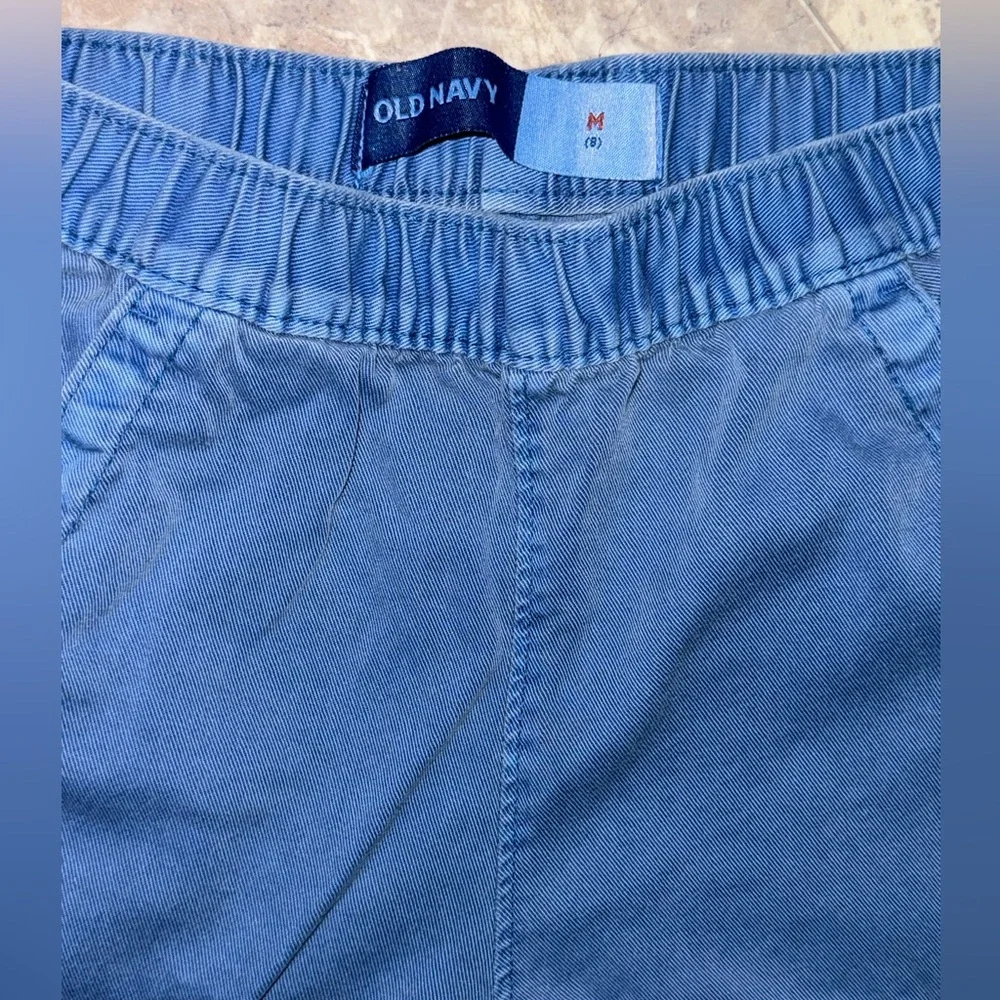 Old Navy Girls Blue Cargo Jogger Pants Pull-On Size 8 M